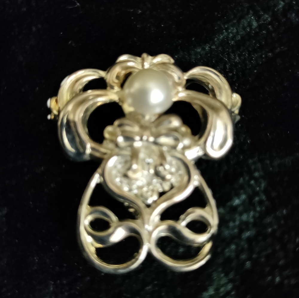 Vtg Signed Jane Davis Angel Brooch-cira 1998 - Picture 2 of 8